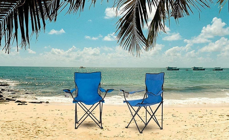 Glaceon Camping Chair Folding Chair Camping Chair for Adults with Armrests and Cup Holder Fishing Chairs with Carry Bag Lightweight Portable for Beach Perfect for BBQ Picnic Travel - Image 2