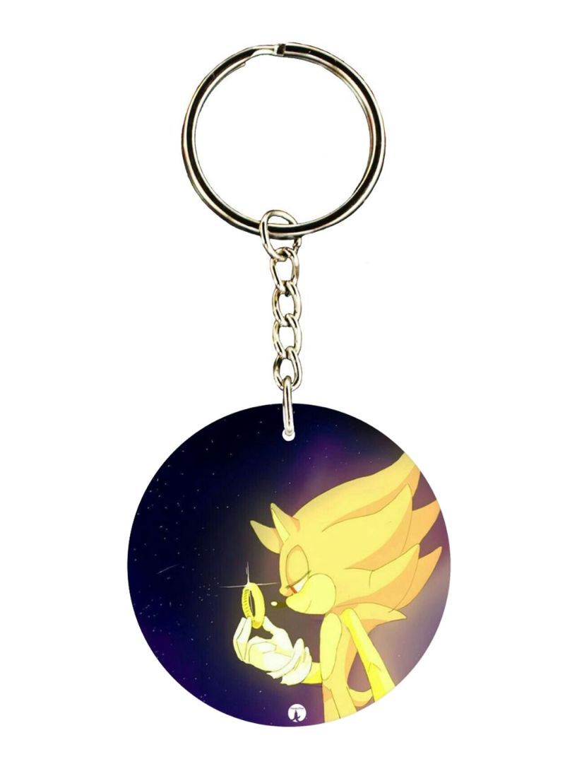 Double Sided Sonic Printed Keychain