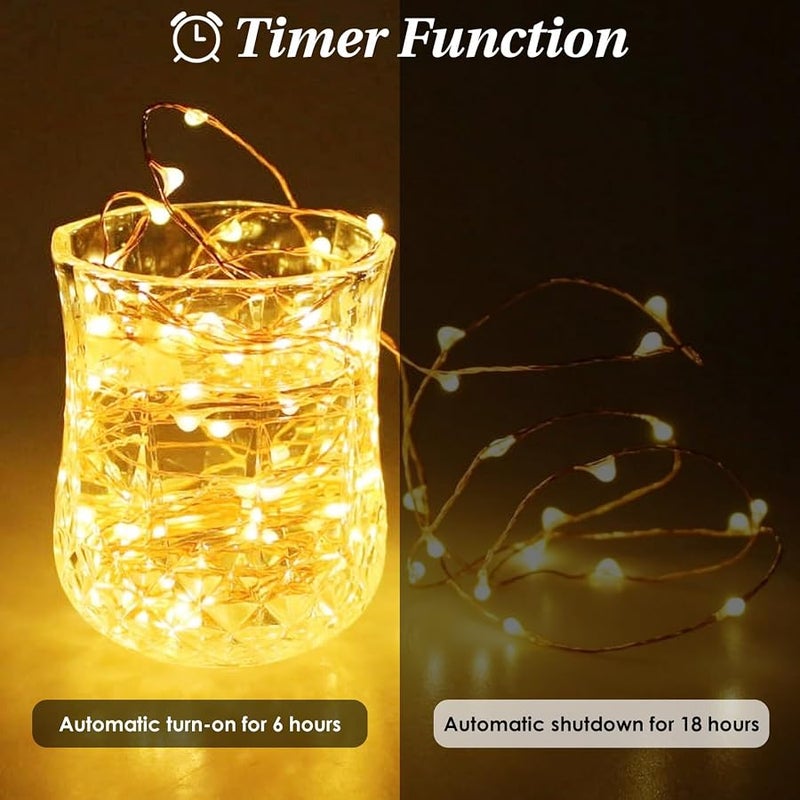 KAQ 4 Pack 80FT 240LED Fairy Lights Battery Operated with Remote | Twinkle Lights with Timer Indoor Outdoor Waterproof | String Light for Bedroom Wedding for Christmas Décor - Image 3