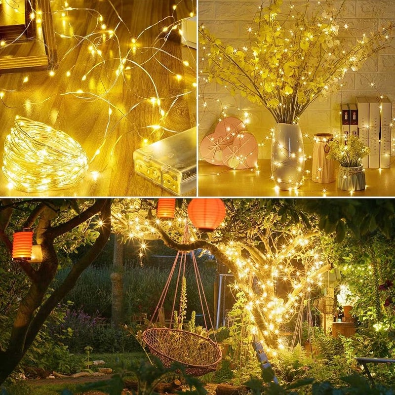 KAQ 4 Pack 80FT 240LED Fairy Lights Battery Operated with Remote | Twinkle Lights with Timer Indoor Outdoor Waterproof | String Light for Bedroom Wedding for Christmas Décor - Image 4