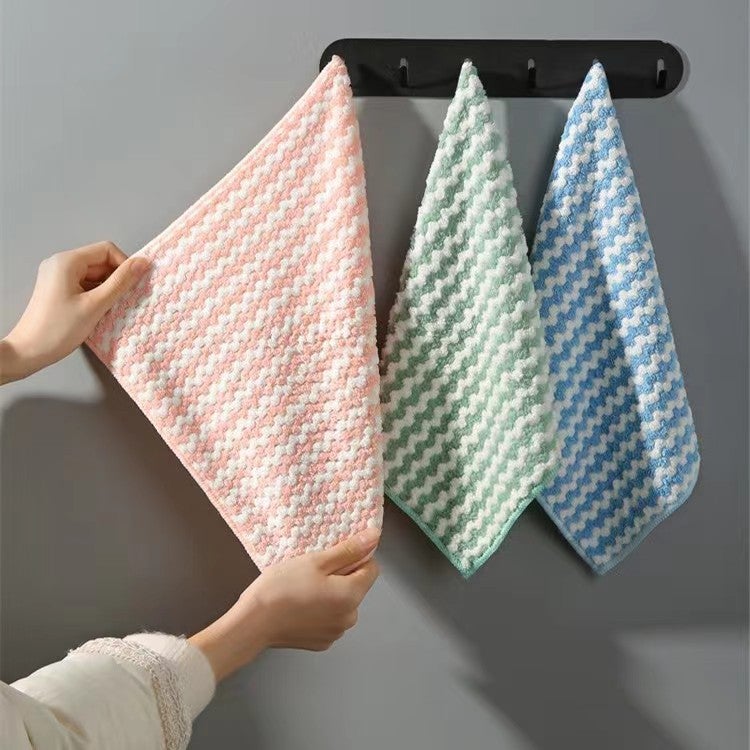 Generic Double-Sided Absorbent Microfiber Kitchen Cloth 25*25 lock edge 