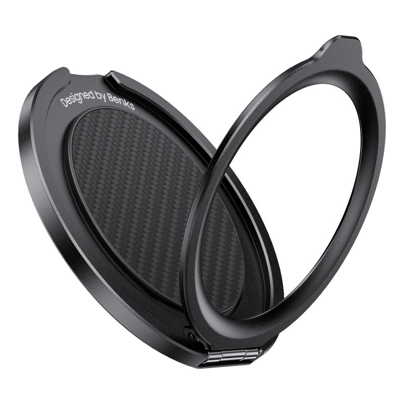 BENKS Magnetic Phone Grip Ring Holder Stand for Magsafe, 360Â° Rotation Adjustable Cell Phone Stand for iPhone 17/16/15/14/13/12 Series, Smartphone Accessories, Black - Image 1