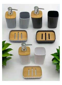QSHOP QSHOP Bathroom Accessories Set - Soap Dispenser, Toothbrush Caddy, and Luxury Soap Dish - Modern and Elegant Design to Organize Your Bathroom with Style and Convenience  - Image 5