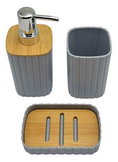 QSHOP QSHOP Bathroom Accessories Set - Soap Dispenser, Toothbrush Caddy, and Luxury Soap Dish - Modern and Elegant Design to Organize Your Bathroom with Style and Convenience  - Image 1