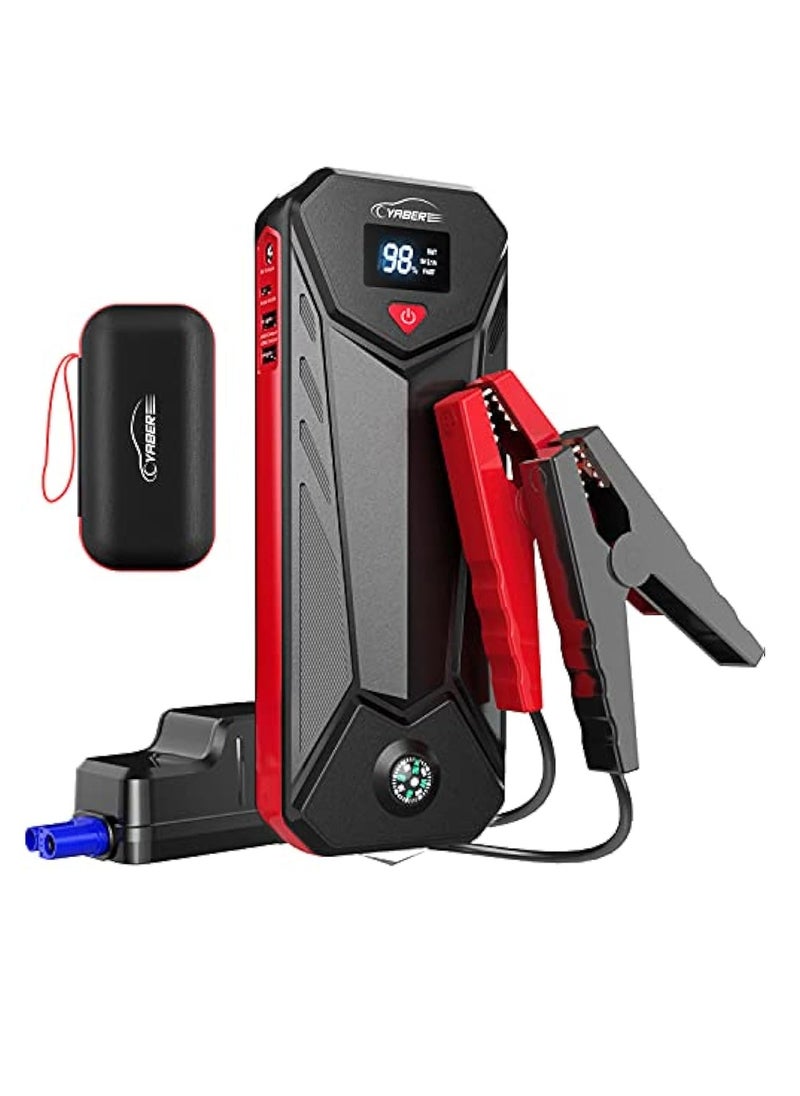 Generic Car Jump Starter 12V 20000mAh Portable Power Bank Utral-thin Multi-Function Emergency Charger Car Battery Booster Portable Charger (Black)  - Image 1