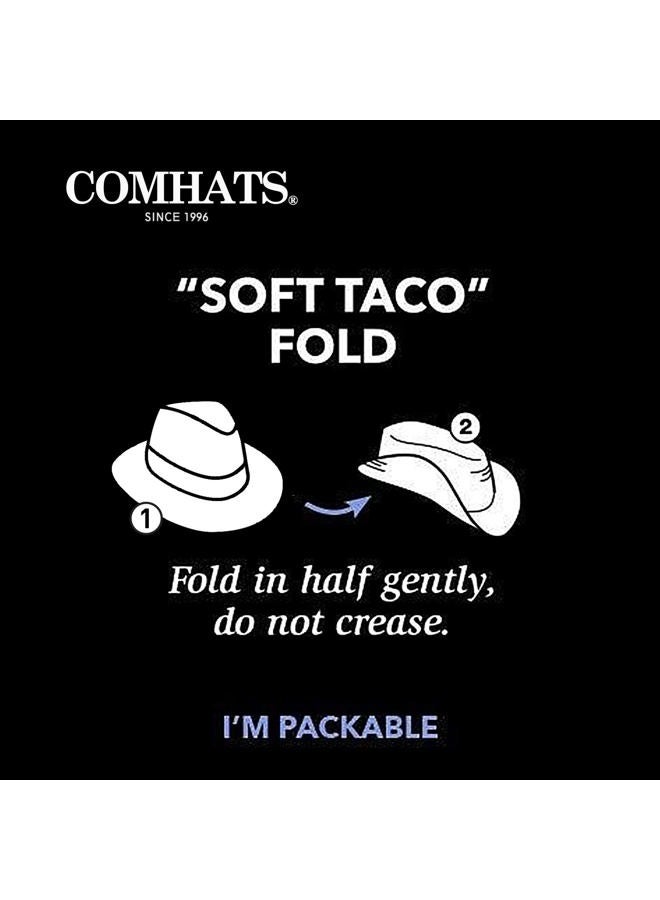 Comhats Oversize XL XXL Mens Summer Straw Fedoras Sun Hats Panama Derby Packable 57-64cm 22.4"-25.2" 7 1/8-8, 94587_blue, XXL - Image 3