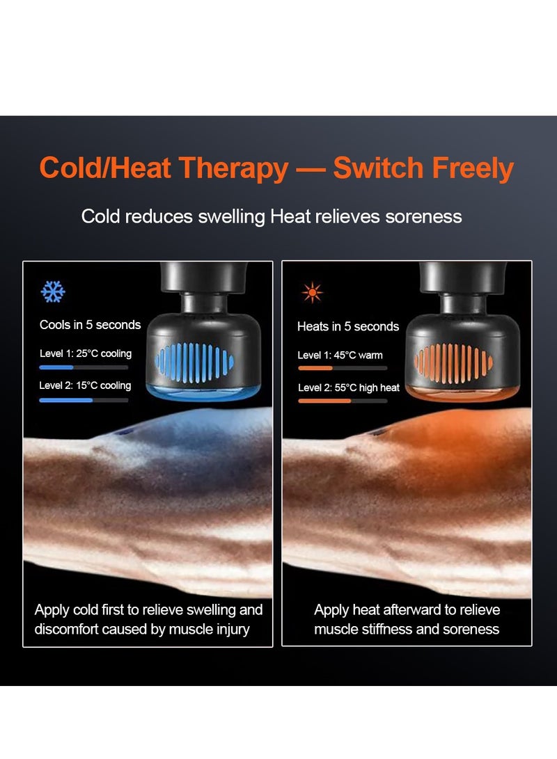 Faylor Handheld Hot & Cold Muscle Massage Gun, Deep Tissue Percussion Fascia Gun for Pain Relief, Lightweight Quiet Massager for Back, Shoulder, Legs, Suitable for Home, Gym, Office or Gift Giving - Image 4