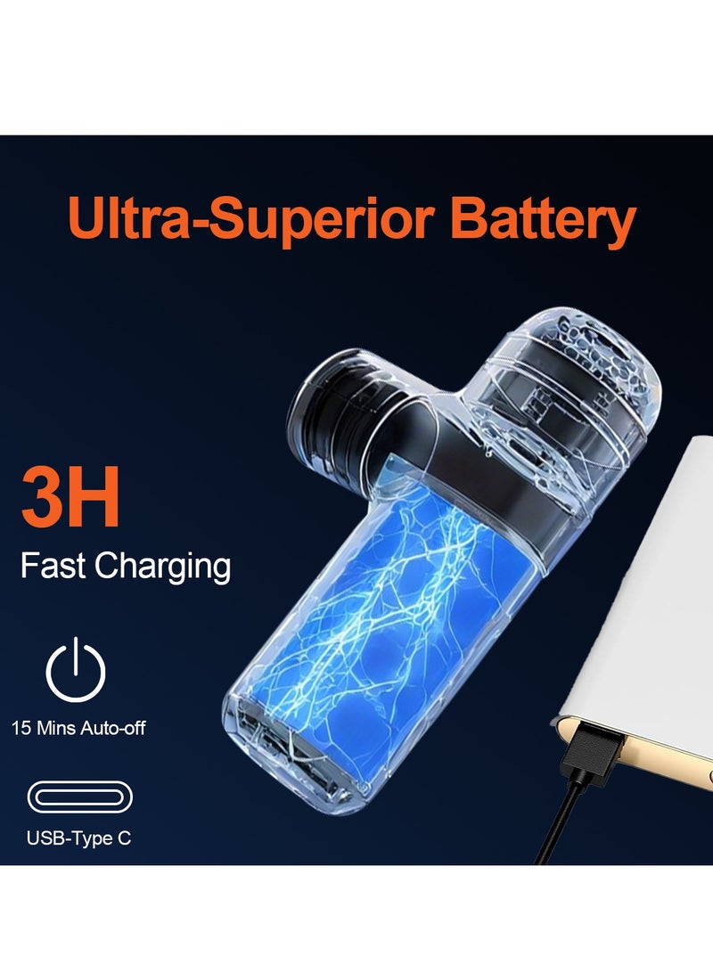 Faylor Handheld Hot & Cold Muscle Massage Gun, Deep Tissue Percussion Fascia Gun for Pain Relief, Lightweight Quiet Massager for Back, Shoulder, Legs, Suitable for Home, Gym, Office or Gift Giving - Image 5