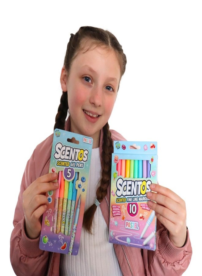 سينتوس أقلام تلوين سينتوس كلاسيك المعطرة للأطفال من سن 4 إلى 8 سنوات - أقلام تلوين للمدرسة - أقلام تلوين لكتب التلوين من فراتيلي (أقلام تلوين باستيل رفيعة، 10 أقلام) - Image 4