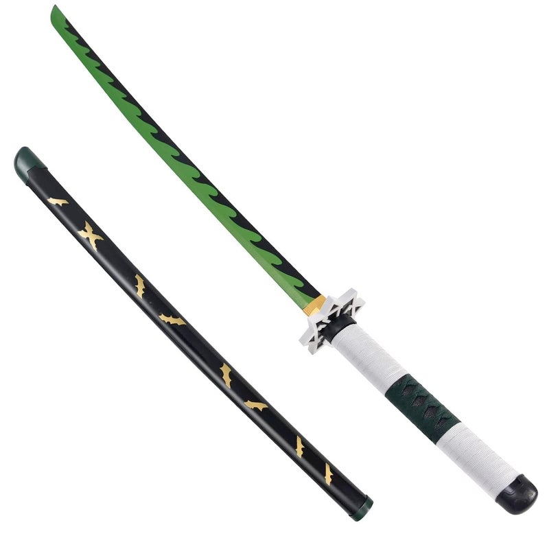 Trunkin 12 Years & More Katana For Cosplay Life Size Replica Wooden Toy Anime Accessory Toy Collectible | Wooden Sword (Sanemi Shinazugawa Cosplay) - Image 1