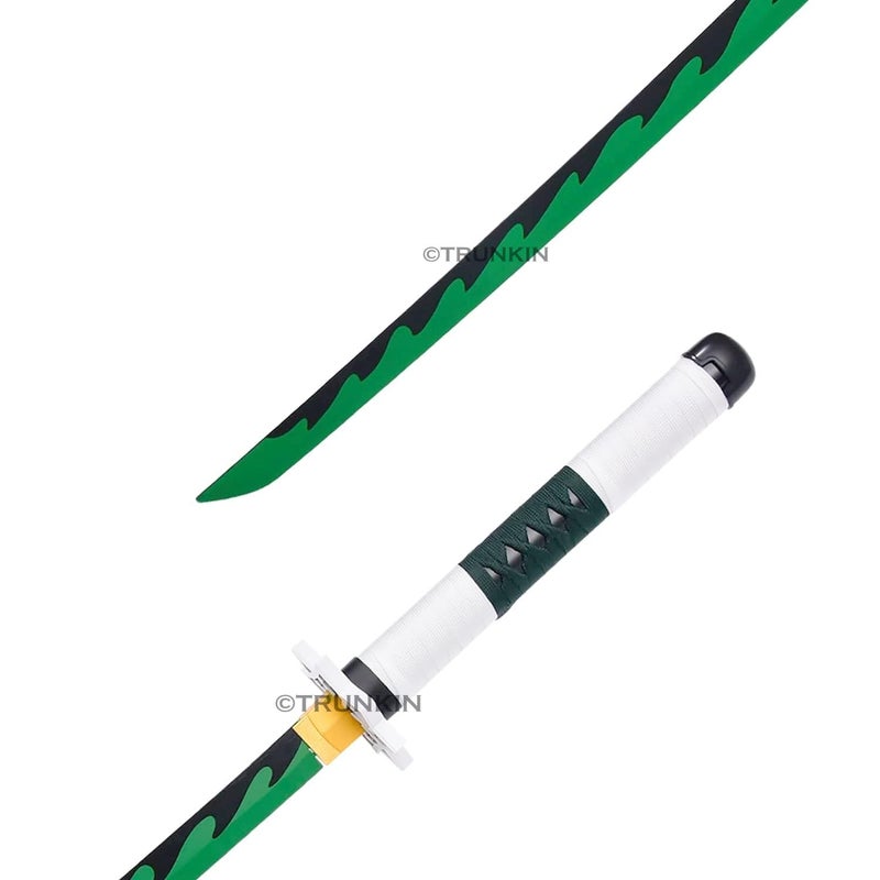 Trunkin 12 Years & More Katana For Cosplay Life Size Replica Wooden Toy Anime Accessory Toy Collectible | Wooden Sword (Sanemi Shinazugawa Cosplay) - Image 3