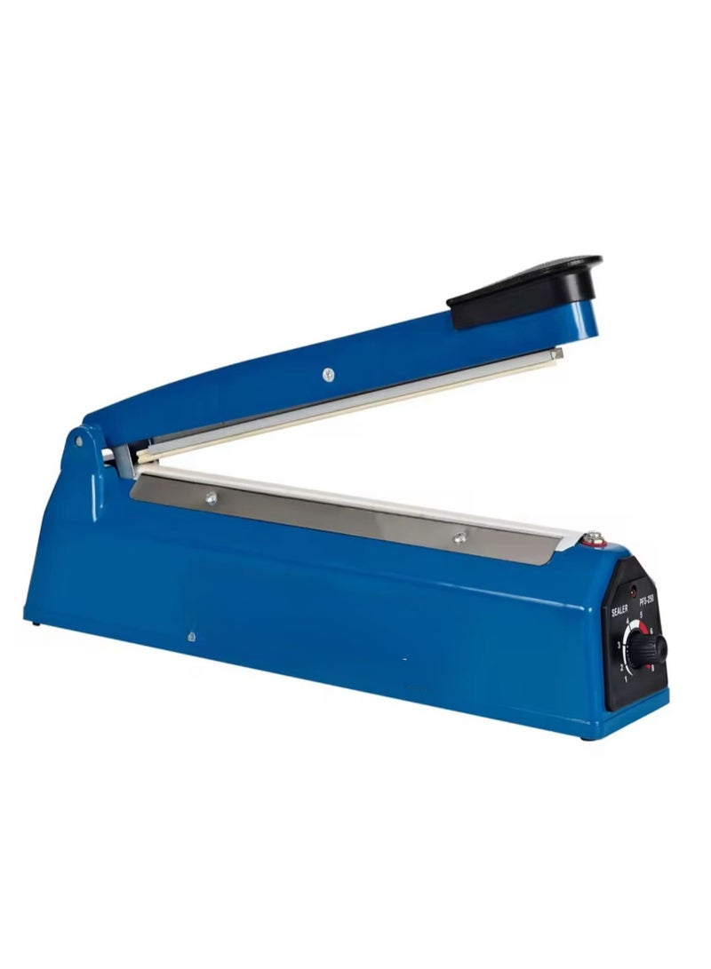 Impulse sealer, Electric Manual Hand Impulse Heat Sealer, Vacuum Sealer, Sealing Packaging Machine For Plastic Packet Pouch Bag Polybag Packing Kitchen Seal Package Poly 300W FS-200MM Blue/black.  - Image 1