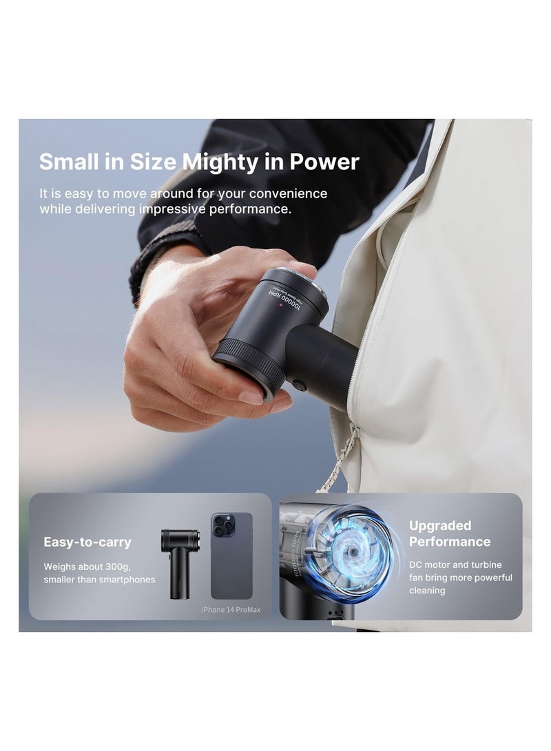 ULANZI BS380FB Powerful Electric Air Duster – Cordless Rechargeable Blower with Adjustable Speed & LED Light for Cleaning Electronics, Keyboards, PC & Camera Gear - Image 2