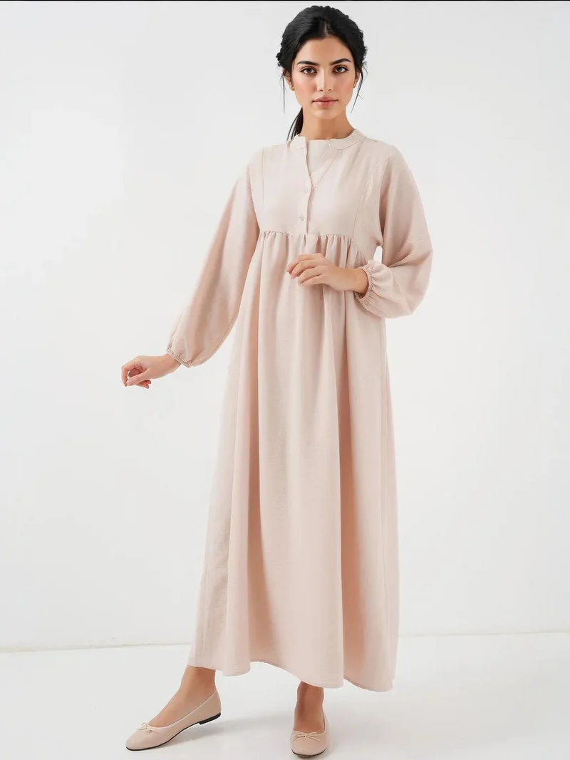 BIG DART BDART V-Neck Buttoned Maxi Dress