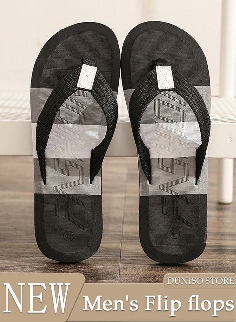 Flip Flops for Men Quick Drying Flat Slipper House Bedroom Slippers with Non-Slip Soft Slippers Open Toe Beach Slipper for Spa Bath Pool Gym House Sandals for Indoor & Outdoor