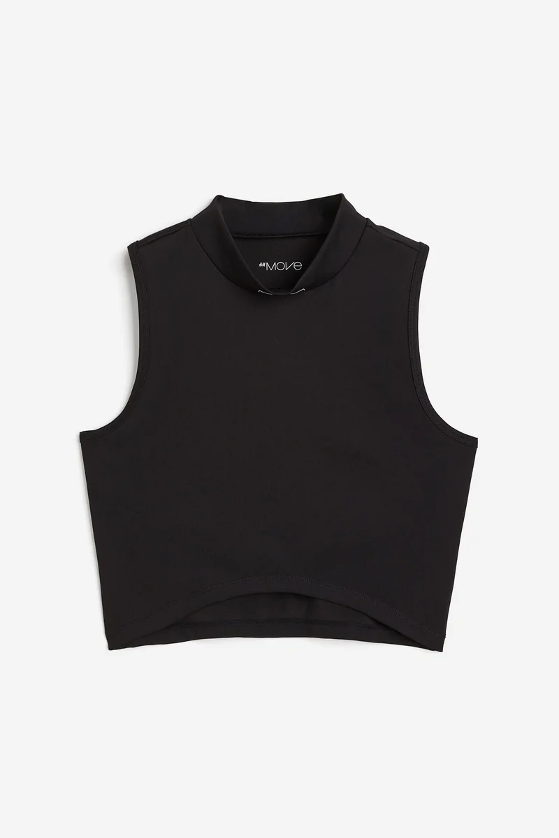 اتش اند ام High Neck Knitted Crop Top