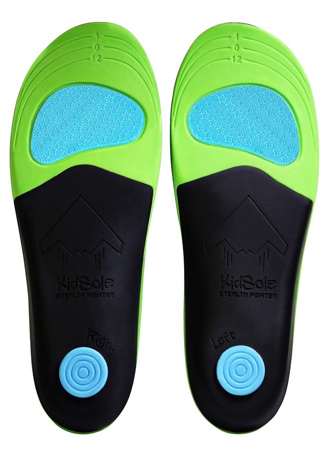 KidSole Stealth Fighter: High Arch Support Insole. Slim Profile, Strong Arch, Soft Memory Foam Top & Lightweight Design. Inward/Falling Ankle Correction ((21 CM US Toddler Size 11-2)) - Image 3
