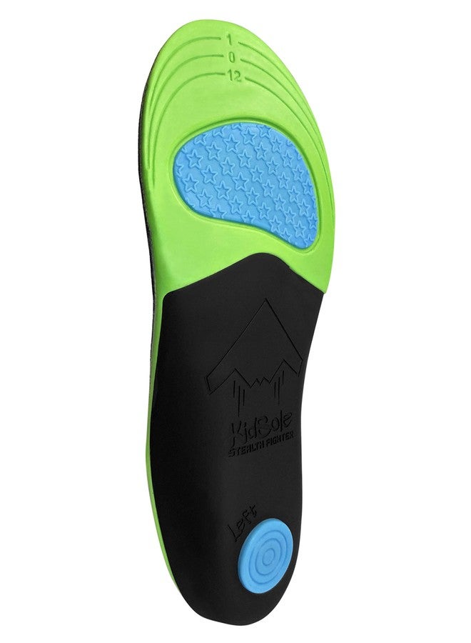 KidSole Stealth Fighter: High Arch Support Insole. Slim Profile, Strong Arch, Soft Memory Foam Top & Lightweight Design. Inward/Falling Ankle Correction ((21 CM US Toddler Size 11-2)) - Image 2