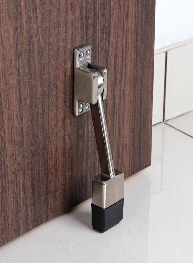 Elexa Hardware Premium 5 inch Door Stopper Rubber Powerful Working with Screw | Wooden Door Stoper to Stop Door for All Door Home | Office | Hotel (Black Finish, Pack of 1) (Pack of 1, MATT) - Image 1