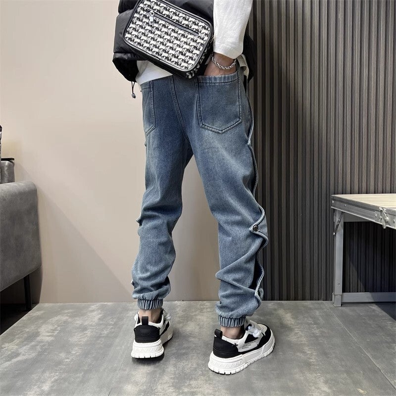 Unisex Classic Denim Jeans Loose Fit Daily Outdoor Wear - Image 5