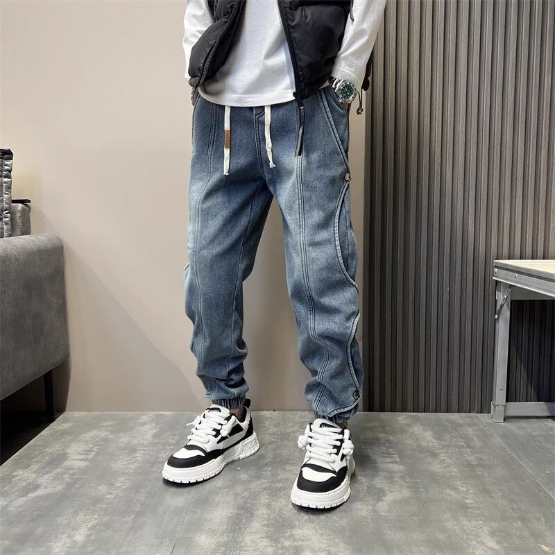 Unisex Classic Denim Jeans Loose Fit Daily Outdoor Wear - Image 4