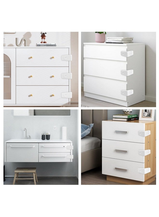 FYY أقفال خزائن للأطفال - عبوة 8 أقفال أمان للخزائن لحماية الأطفال أقفال أمان للخزائن لحماية الأطفال أقفال درج من نوع الزاوية مع لاصق قوي للخزائن والأدراج والأبواب - Image 2