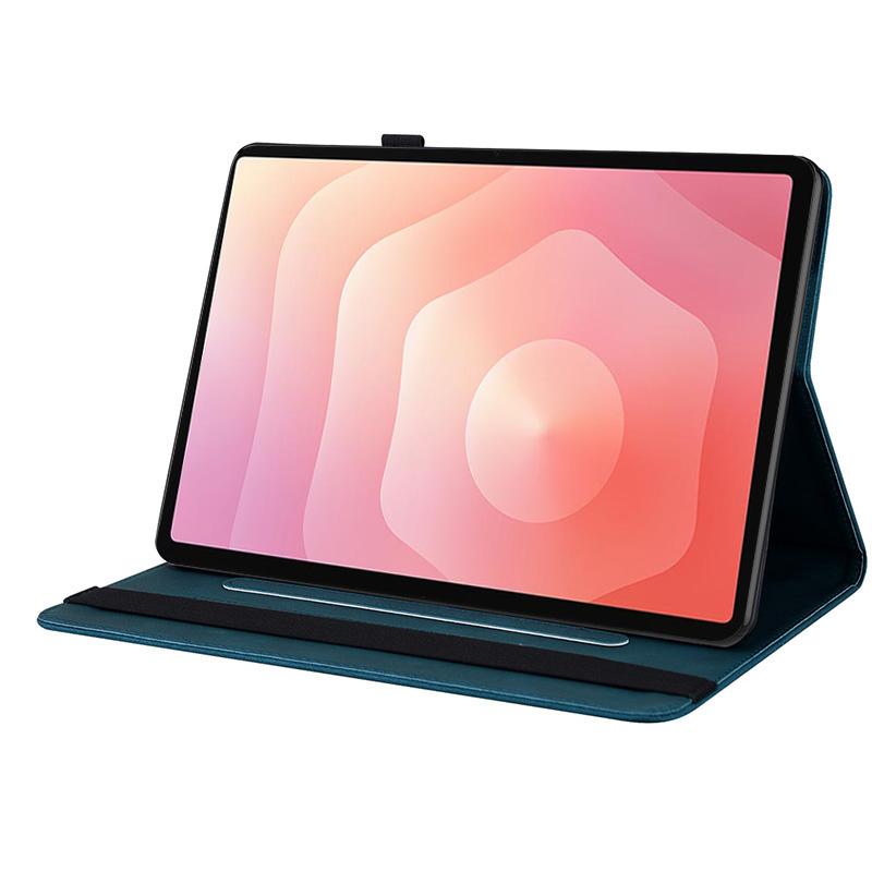 erorex For Samsung Galaxy Tab S11 Butterfly Flower Embossed Leather Tablet Case(Blue) - Image 5