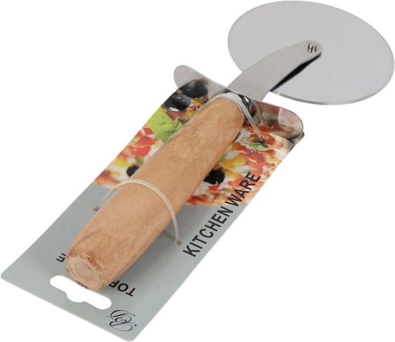 B&D Professional Pizza Cutter Wheel with Wooden Handle and Stainless Steel Blade - Image 4