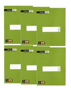 Psi 6-Piece Single Lined Exercise Notebook With Right Margin 160 Pages A5 Size  - Image 1
