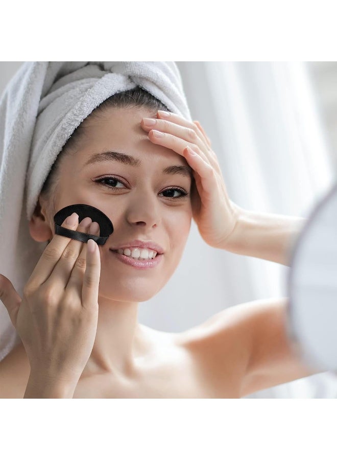 MAYCREATE® 4pcs Triangle Powder Puff Makeup Sponge Puff Makeup Puff for Face Powder Loose Powder, Skin-Friendly Beauty Makeup Tools, Wet and Dry Use - Black - Image 2