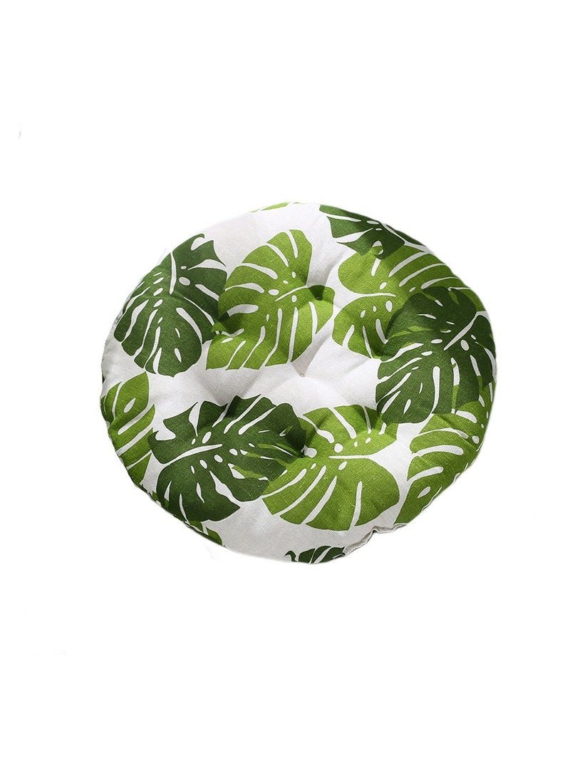 آنا وسادة مقعد دائرية من القطن والكتان للمنزل والمكتب، مريحة وقابلة للتنفس - Image 1