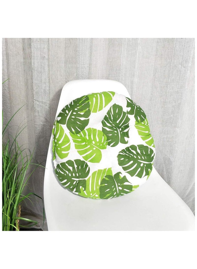 آنا وسادة مقعد دائرية من القطن والكتان للمنزل والمكتب، مريحة وقابلة للتنفس - Image 3