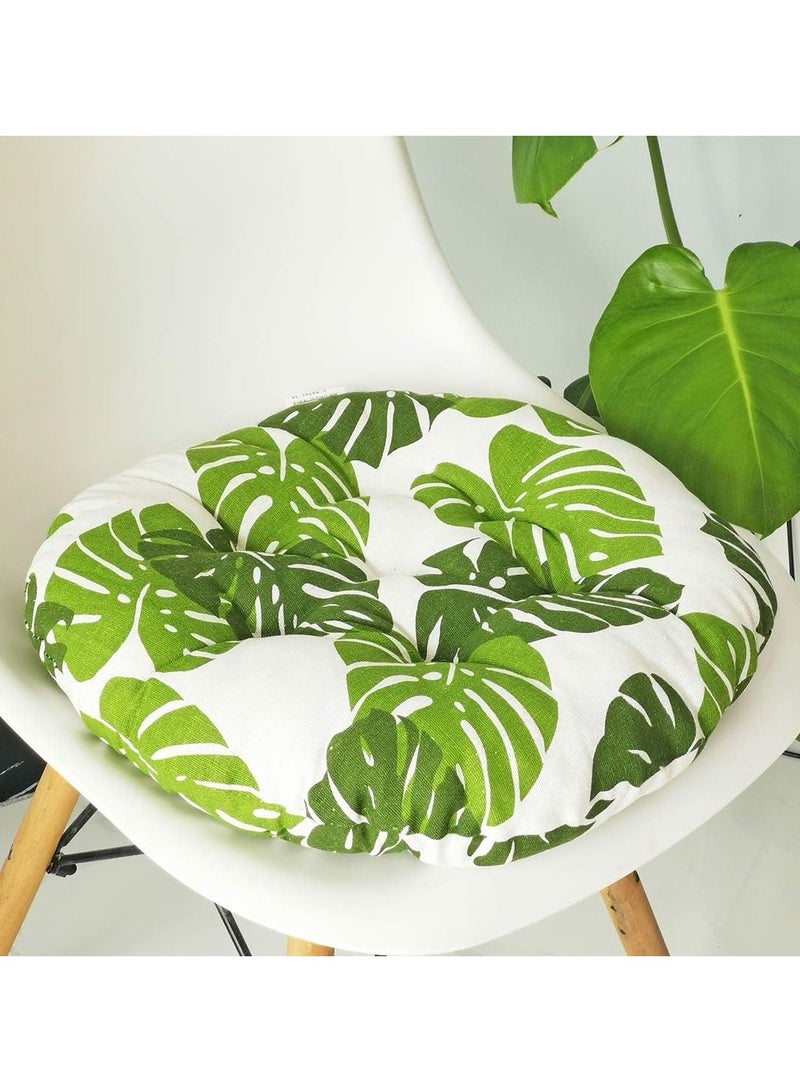 آنا وسادة مقعد دائرية من القطن والكتان للمنزل والمكتب، مريحة وقابلة للتنفس - Image 5