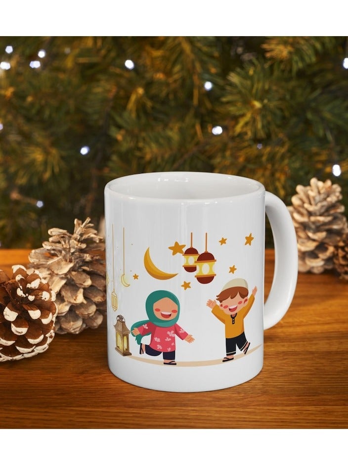 RYN Ramadan kareem Kids Mug, Personalised kids arabic mug,Muslim gift child, Eid gift for kids, ramadan gift ideas children, Religious mug. - Image 1