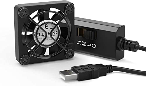 ELUTENG 40mm USB Fan with 3 Speed Control USB Ventilator 5V Max 5300RPM High Flow VR Cooling Fan Compatible for Receiver DVR Playstation Xbox Computer Cabinet Cooling - Image 1