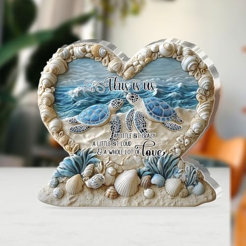 Jesuspirit - Custom-Shaped Acrylic Plaque – Gift for Husband, Wife, or Couple, Birthday, Christmas Gifts For Men, Women - To My Wife, Husband (Turtle You And Me) - Image 4