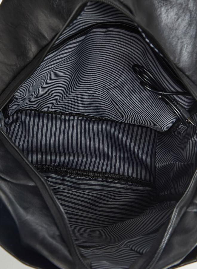 Styli Leather Look Backpack With Front Pocket - Image 4