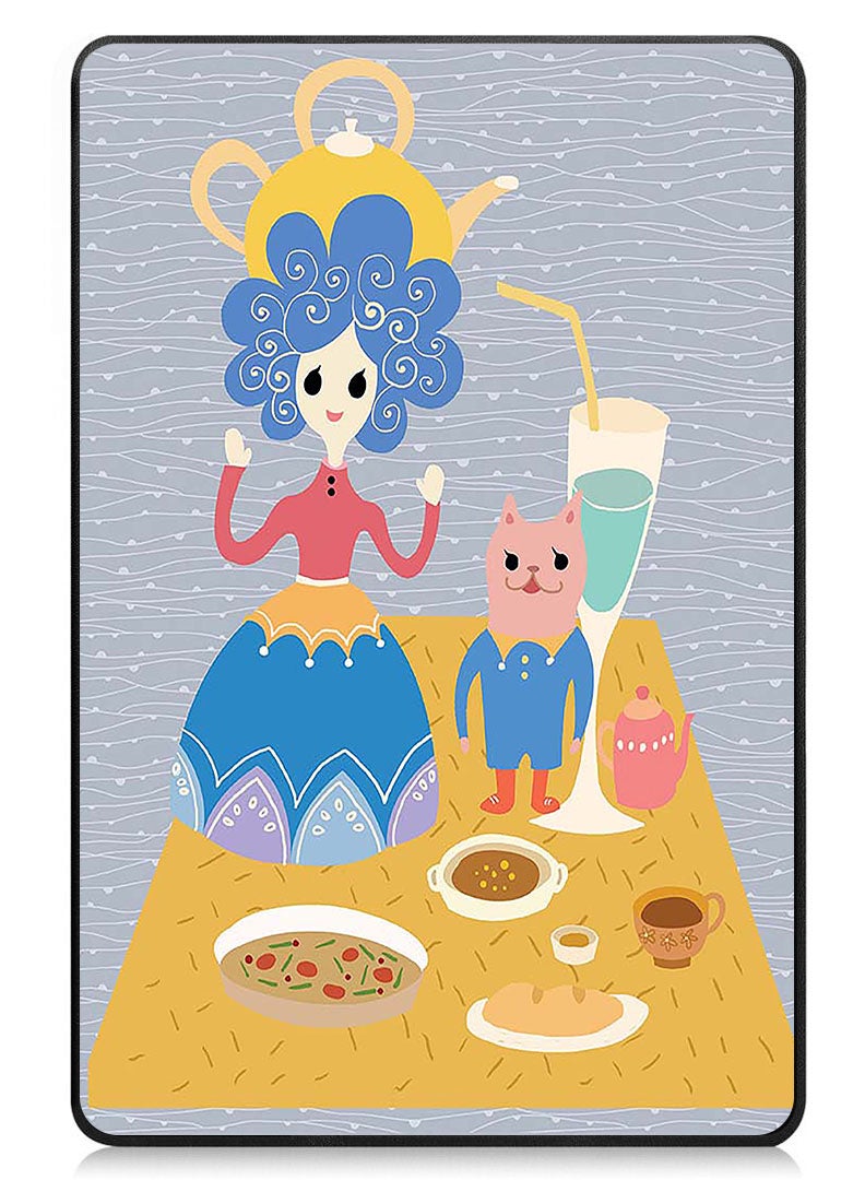 Theodor Protective Flip Case For Lenovo Tab M8 (4th Gen) - 2023 With Trifold Stand Auto Wake Sleep Shockproof Cover Cook lady and guests - Image 1