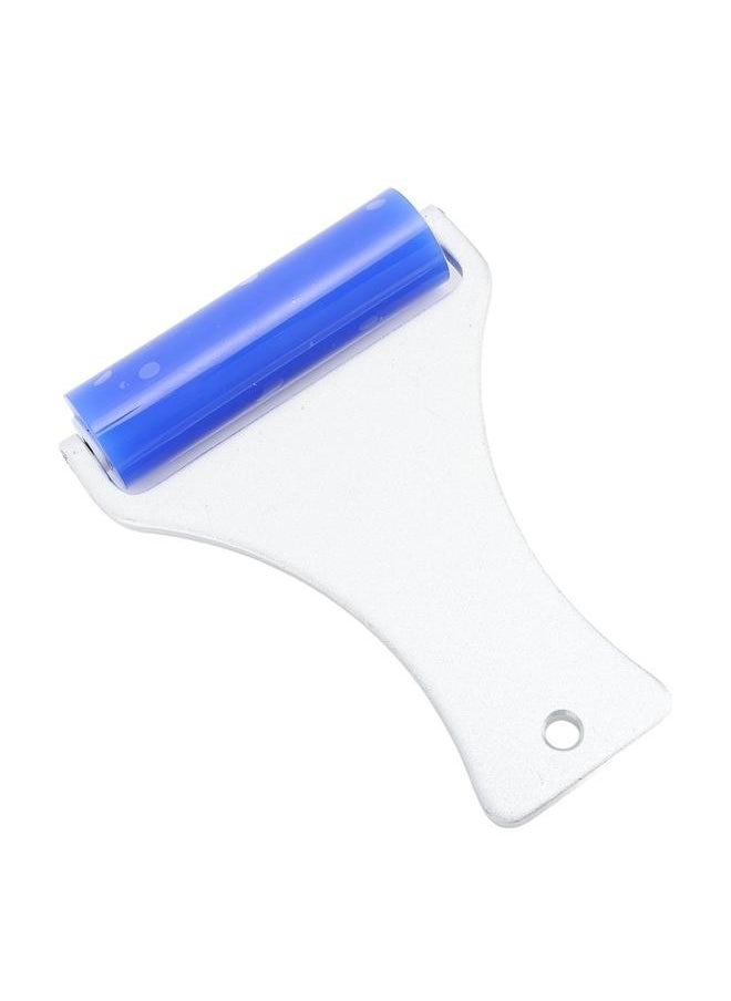 NIBEMINENT Silicone Manual Dust Roller Cleaner Tool with Static Electric Function Adsorb Small Impurities Aluminum Handle Blue Roller 7.5cm / 3.0in  - Image 1