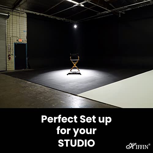 HIFFIN PRO 8 ft. X 12 ft. Long Life Time Reusable Black Screen Chromakey Photo Video Photography Studio Fabric Backdrop, Background, Pure Black Muslin, Photography Studio - Image 5