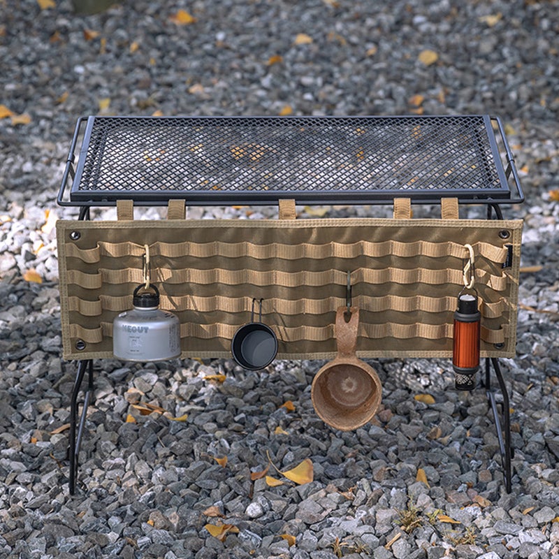 Outdoor Storage Organizer Camping Table Side Hangings Board Thickened& Wear Storage Rack with 60 Storage Positions for Camping Picnic Hiking Fishing - Image 3