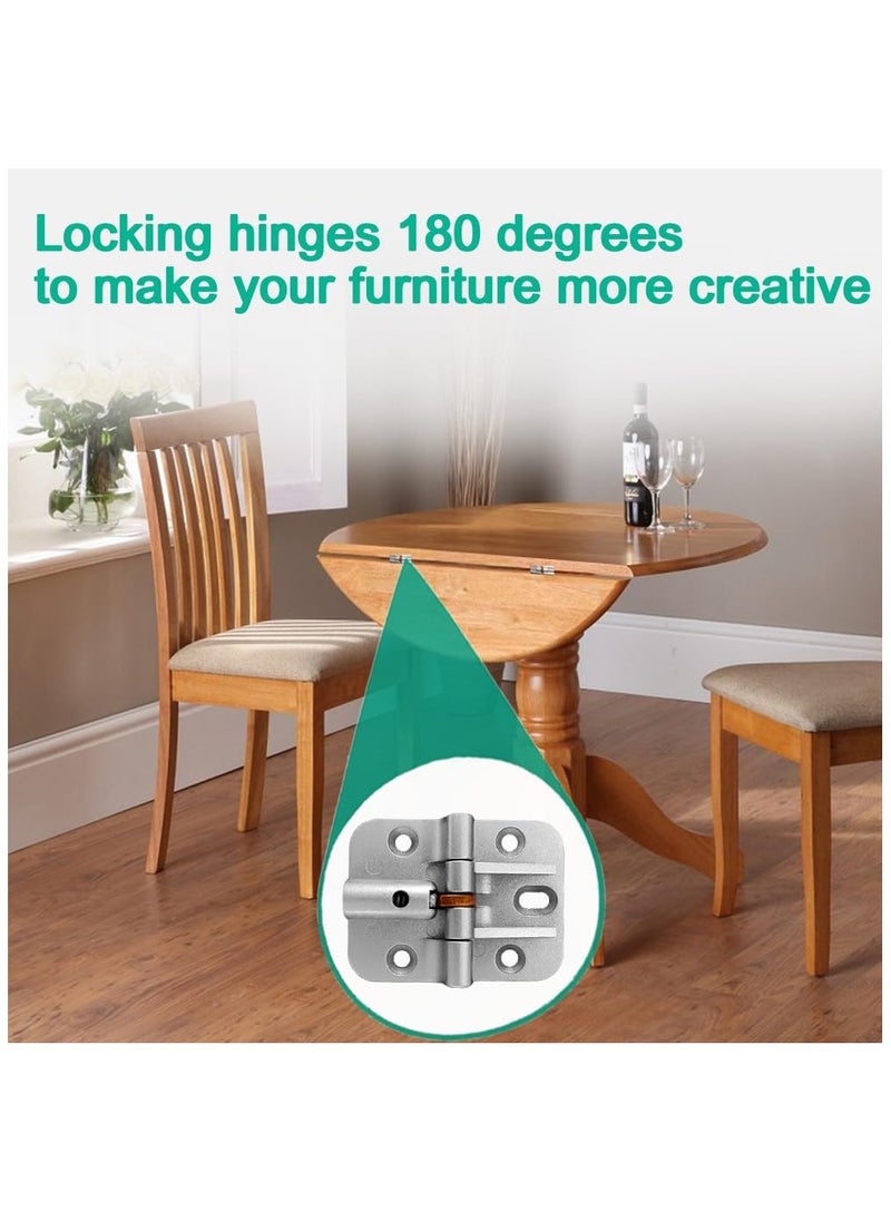 KASTWAVE - Adjustable 180 Degree Hinge,Locking Hinges 90 Degree Folding Table Hinge, 90 Degree Hinge Adjustable Door Hinges,Drop Leaf Table Hinge,Locking Hinges 180 Degree,Adjustable Locking Hinges,Folding Hinge - Image 1