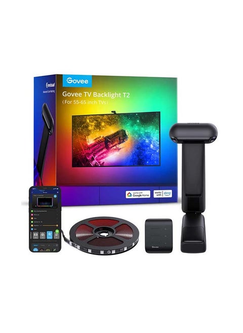 Govee Envisual TV Backlight T2 55-65 Inches 12 Volt 25 Watt Multicolor 3.6 Meters