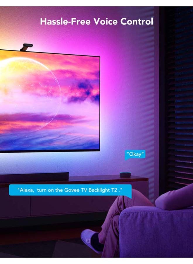 Govee - Govee Envisual TV Backlight T2 55-65 Inches 12 Volt 25 Watt Multicolor 3.6 Meters - Image 1