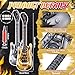 LaRandom 20 Pcs Inflatable Guitars 35 Inch Blow up Guitar with Inflator Gold and Silver Rock Instrument for Kids Birthday Rock and Roll Party Decorations Photo Booth Props - Image 4