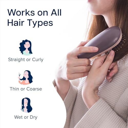HOOPOES Mini Hair Brush for Men, Women & Kids - Detangling Hair Brush - Ultra-Soft IntelliFlex Bristles Brush for Natural, Curly, Straight, Wet or Dry Hair (Regular) - Image 4