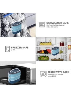 GGEROU Bento Lunch Box with Bag Bento Box Adult Stainless Steel Lunch Box Food Container with Utensils and Handle Bento Box Adult Lunch Box Lunch Box for Kids and Adults  - Image 5