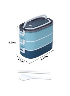 GGEROU Bento Lunch Box with Bag Bento Box Adult Stainless Steel Lunch Box Food Container with Utensils and Handle Bento Box Adult Lunch Box Lunch Box for Kids and Adults  - Image 2