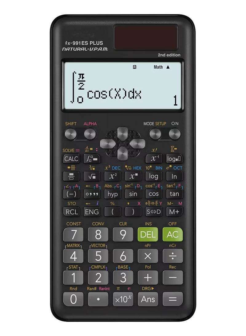 آلات حاسبة علمية قياسية Fx-991ES PLUS-2 باللون الأسود - Image 1