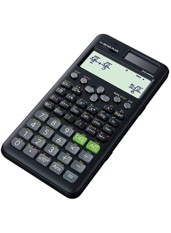 آلات حاسبة علمية قياسية Fx-991ES PLUS-2 باللون الأسود - Image 2